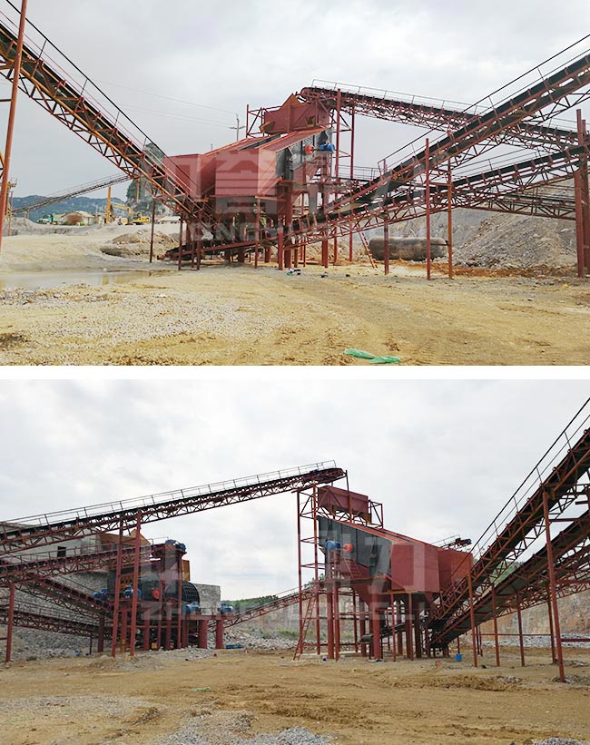 廣西柳州時産800噸花崗岩破碎生産線