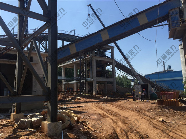江蘇徐州龍山水泥時産500噸砂石骨料生産線